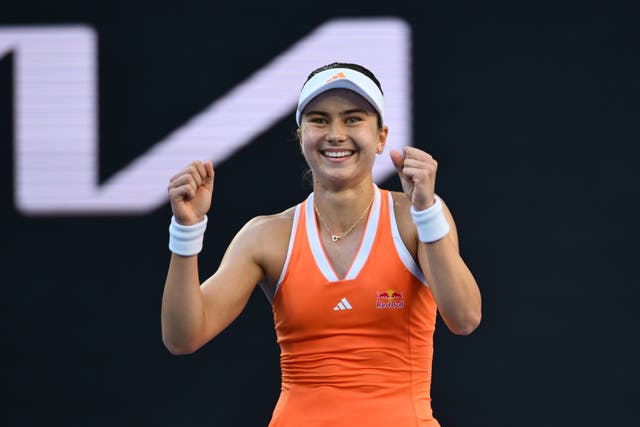 <p>Iva Jovic picked up a career-best win on Friday</p>