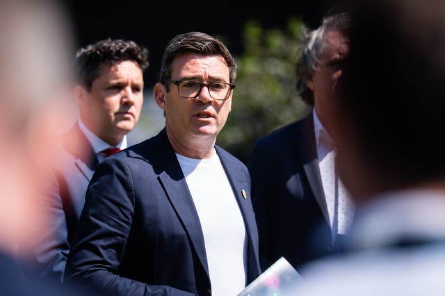 <p>Andy Burnham has been blocked from contesting the Gorton and Denton by-election by Labour’s NEC (James Manning/PA)</p>