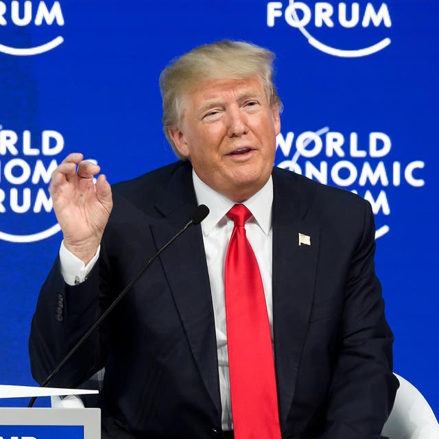 <p>US president Donald Trump is due to speak at the 2026 World Economic Forum in Davos, Switzerland, on Wednesday</p>
