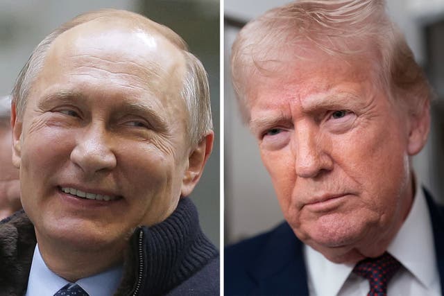 <p>Donald Trump, right, seems ready to rehabilitate Vladimir Putin’s standing on the world stage by inviting him to join a ‘board of peace’  </p>