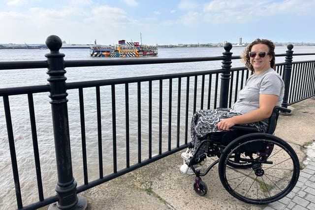 <p>Carrie-Ann at Liverpool’s Albert Dock</p>