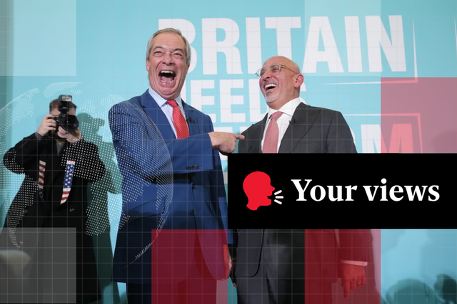 <p>Nigel Farage, left, with Nadhim Zahawi
                                          </p>
